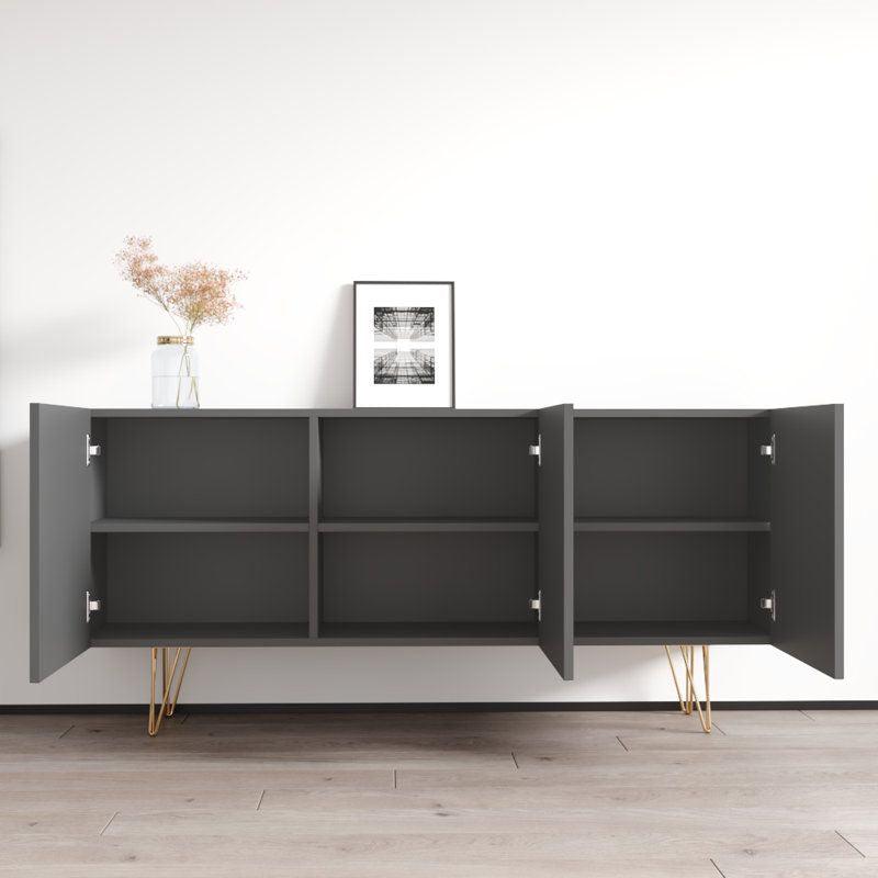 Modern Grey Wood Buffet Table By Alhome - ALHOME