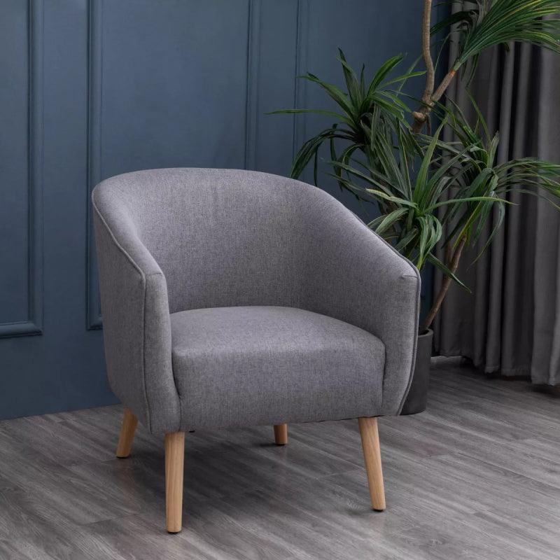 Gray Linen Chair By Alhome - ALHOME