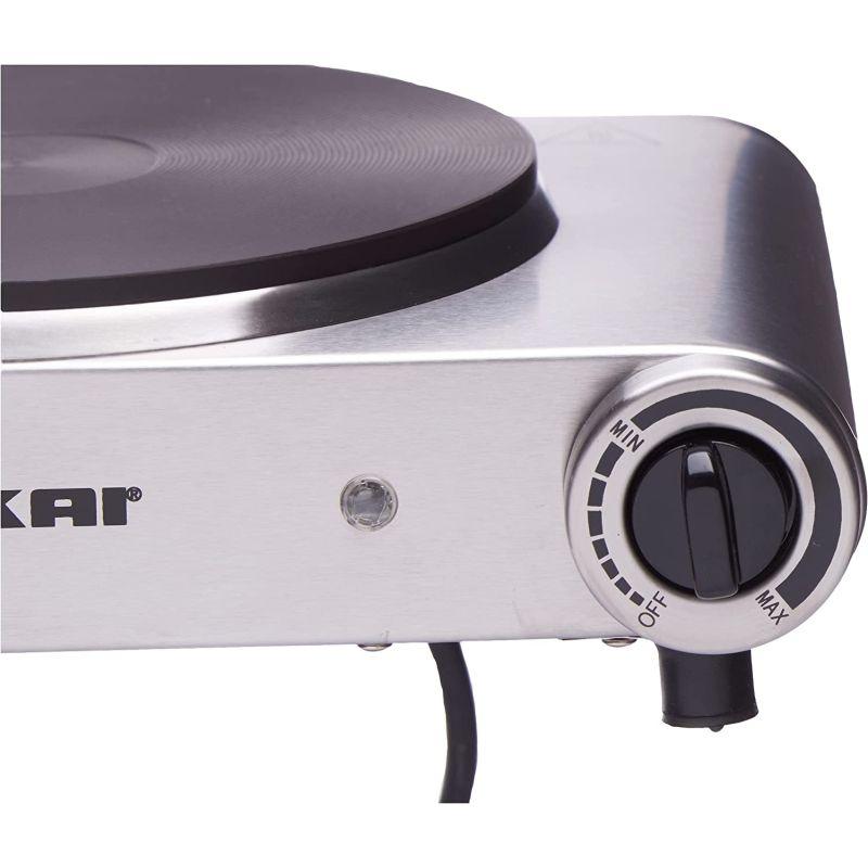 Nikai Single Electric Hot Plate - 1500W - silver - Nktoe4N2 - .com - Your Destination for Baby & Mother Needs in Saudi Arabia