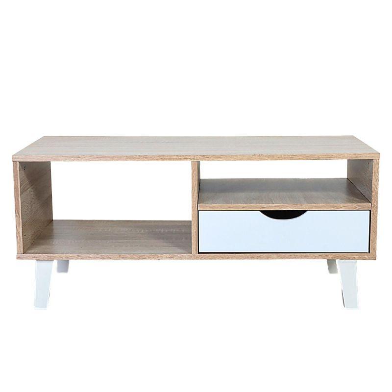 Center Table From Malaysian Wood - Wooden - 92x46.5x42 cm - By Baity - ALHOME