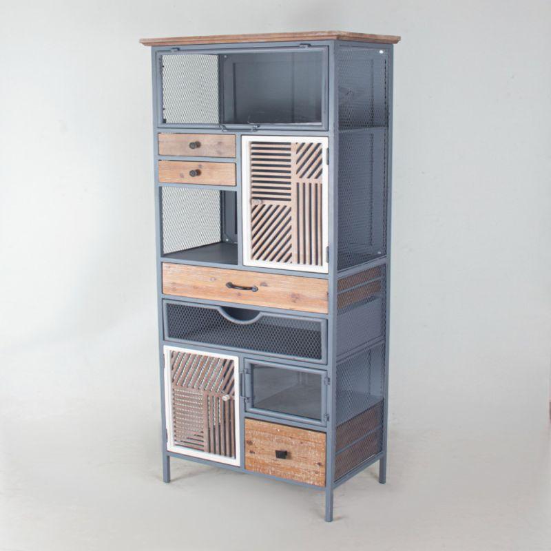 A Chest Of Drawers Made Of Wood And Metal By Alhome - ALHOME