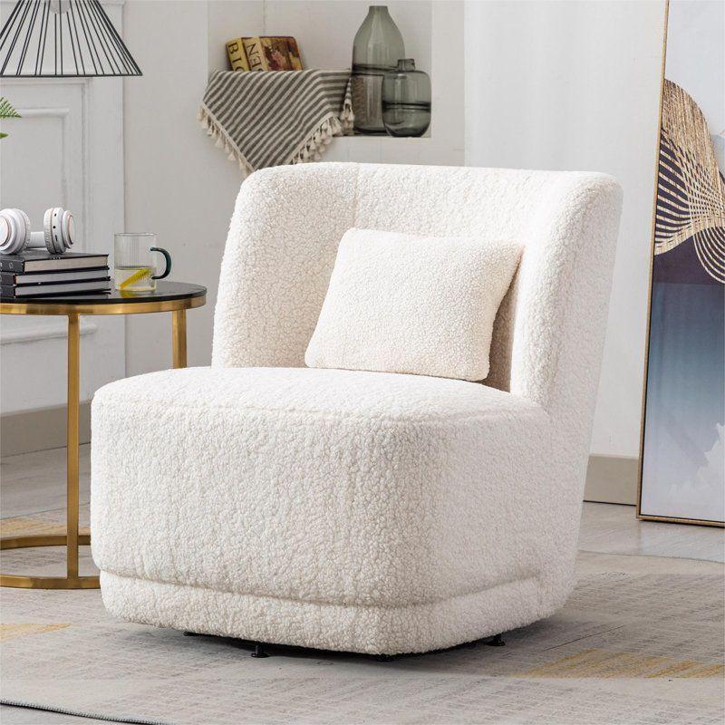 Modern Bouclé Chair - 62x62x80 cm - By Alhome - ALHOME