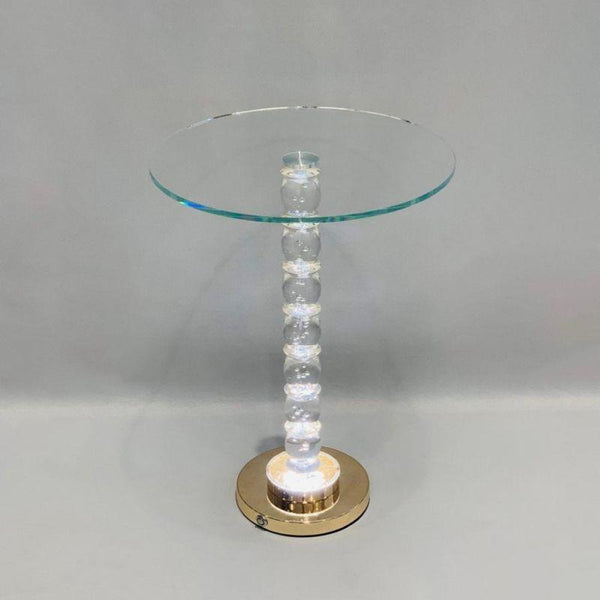 Acrylic Table With Internal Lighting And A Transparent Glass Top By Alhome - 110111986 - ALHOME