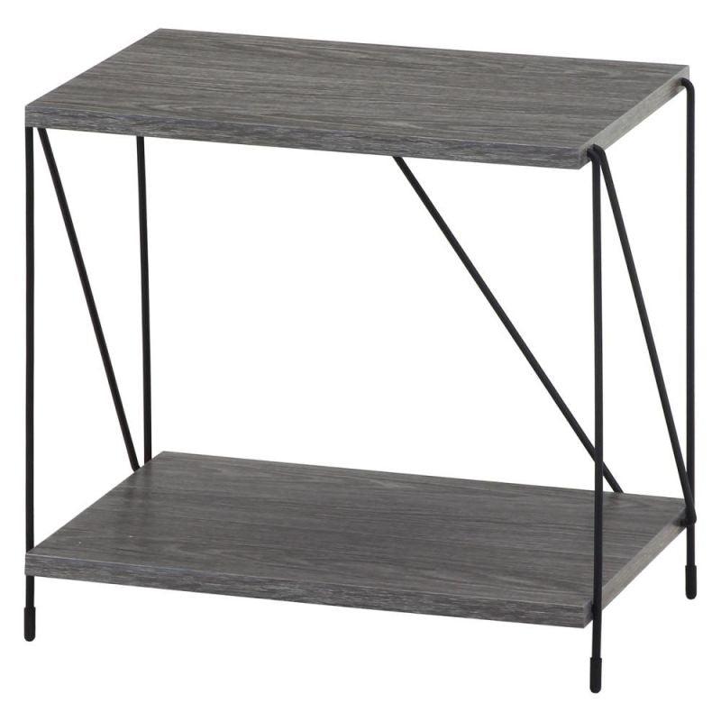 Multi-Use Shelving Unit With Two Layers From Malaysian Wood - 82x31x38.7 cm - By Baity - ALHOME