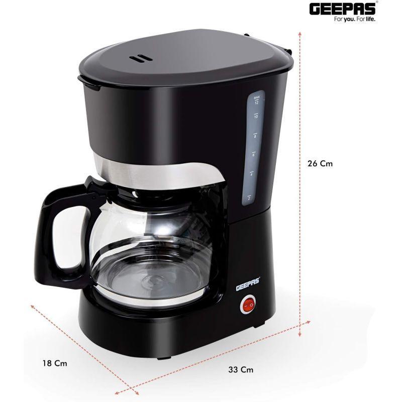 Geepas Liquid Filter Coffee Machine - 1.5 liters - 1000w - Black - Gcm6103 - .com - Your Destination for Baby & Mother Needs in Saudi Arabia