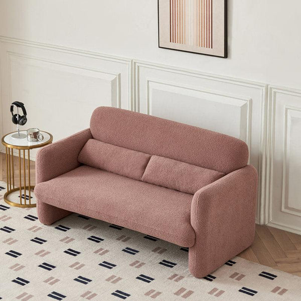 Pretty in Pink: 3-Seater Boucl√© Sofa for a Playful Touch By Alhome - ALHOME