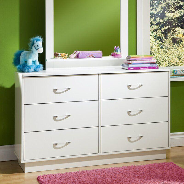 Kids Dresser: 128x45x69 Wood, White by Alhome - ALHOME