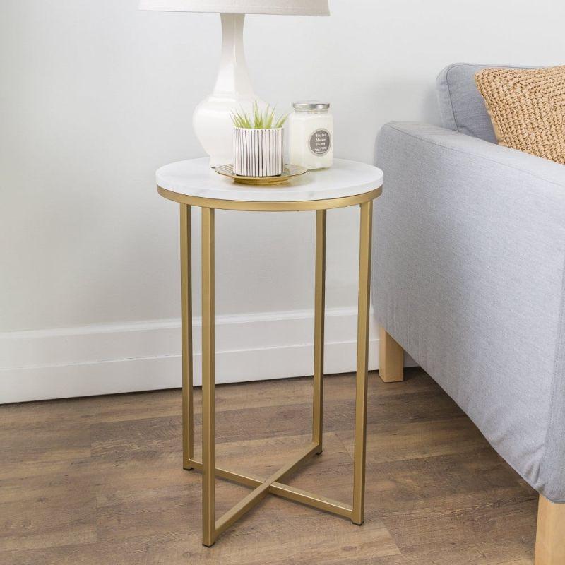 Marble Side Table for Elegant Spaces By Alhome - 110110591 - ALHOME