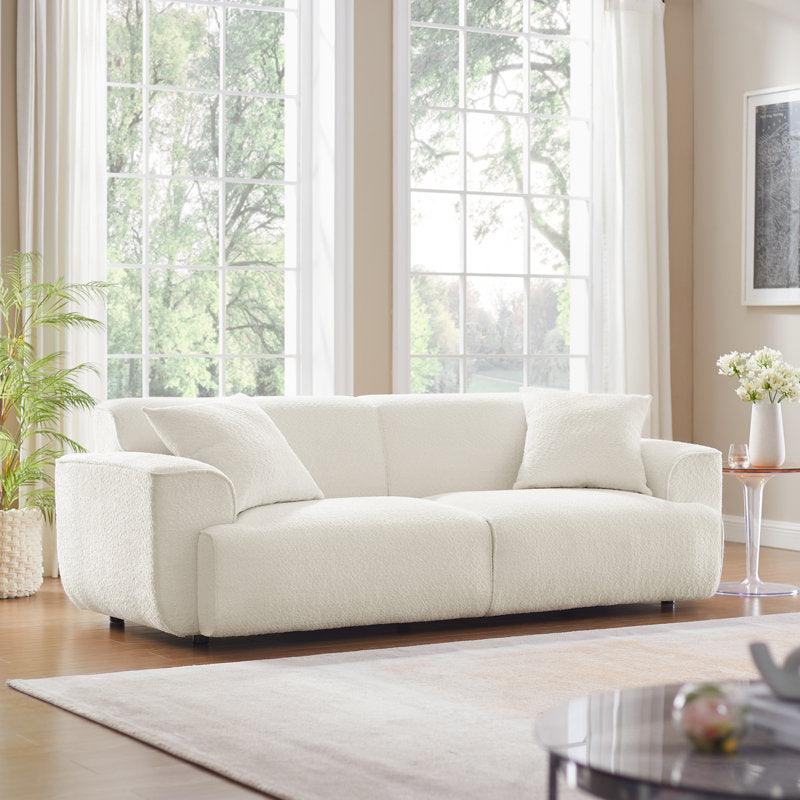 Timeless Tranquility: 3-Seater Boucl√© Sofa in Beige By Alhome - ALHOME