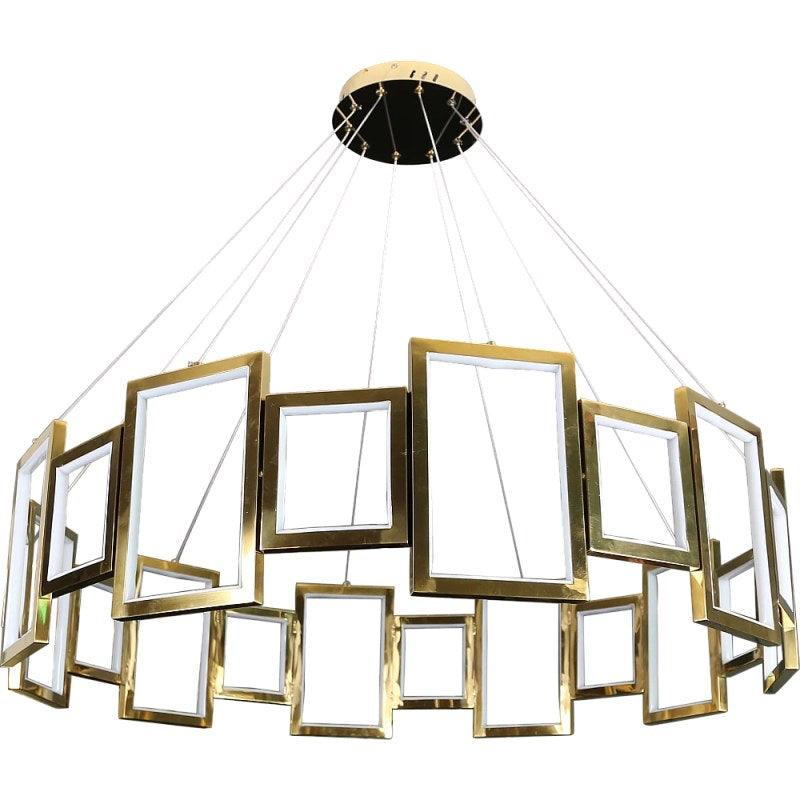 Modern Gold Chandelier With Yellow Lighting - 165 W By Alhome - ALHOME