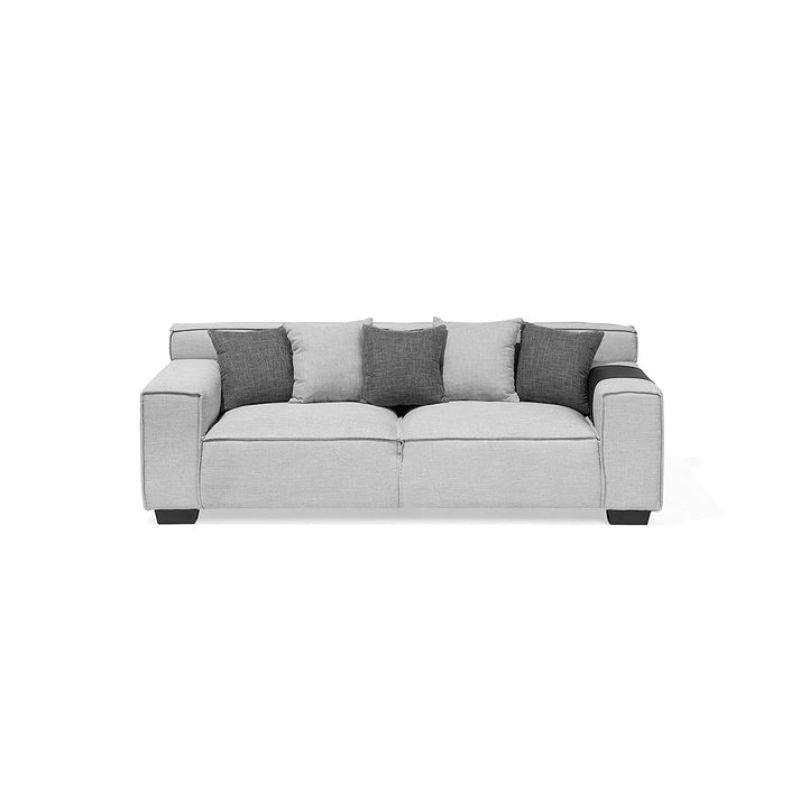 Modern Linen 3 Seater Sofa - Grey - 280x85x85 cm - By Alhome - ALHOME