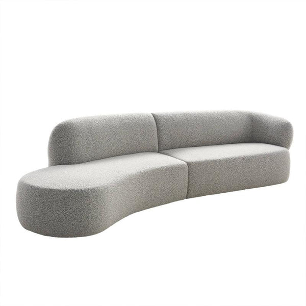 3-Seater Gray Boucl√© Sofa By Alhome - 110111369 - ALHOME