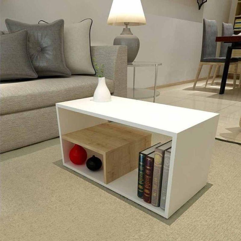 White Center Table With Modern Simplicity By Alhome - ALHOME