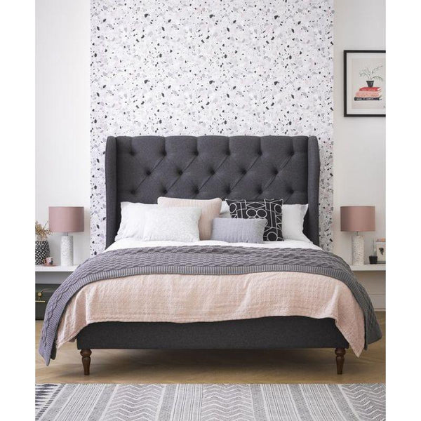 Sophisticated Charcoal Queen Bed By Alhome - ALHOME