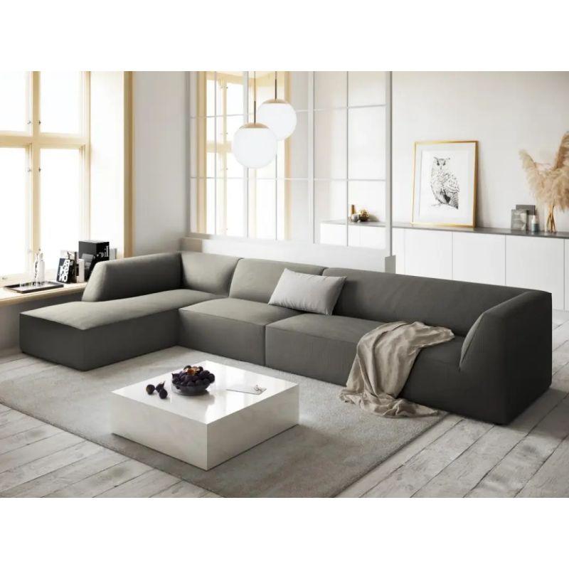 Swedish Wood Velvet Corner Sofa - 300x170x85 cm - By Alhome - ALHOME