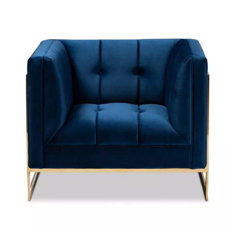 Luxurious Velvet Chair - Indigo - 80x85x85 cm - By Alhome - ALHOME