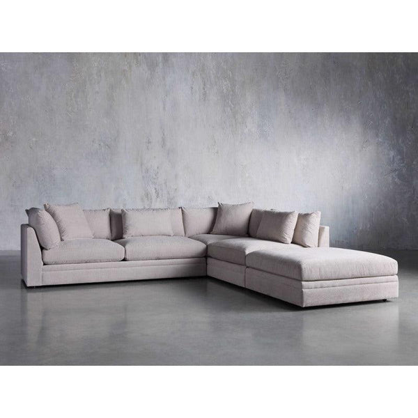 Linen Corner Sofa - Beige - 280x280x85x85 cm - By Alhome - ALHOME