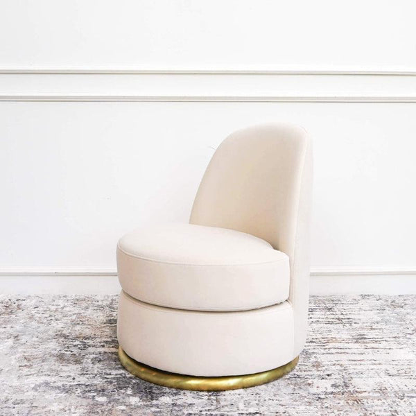 Velvet Accent Chair in Delicate Beige By Alhome - ALHOME