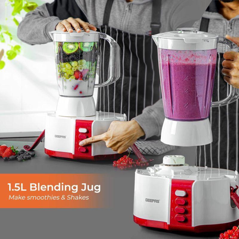 Geepas 4-In-1 Food Processor 600W - GSB9890 - .com - Your Destination for Baby & Mother Needs in Saudi Arabia