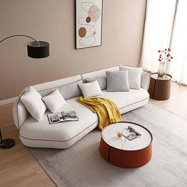 Timeless Comfort: 3-Seater Boucl√© Sofa in Elegant Beige By Alhome - 110111260 - ALHOME