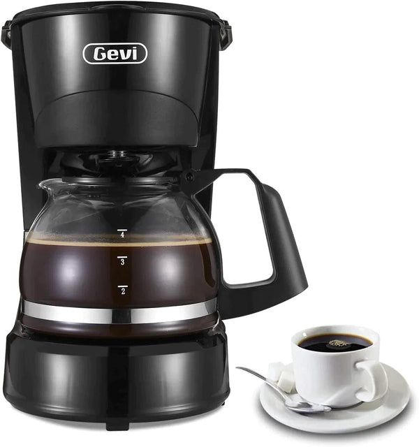 Gevi 4 Cups Small Coffee Maker, Compact Coffee Machine with Reusable Filter, Warming Plate and Coffee Pot for Home and Office - .com - Your Destination for Baby & Mother Needs in Saudi Arabia