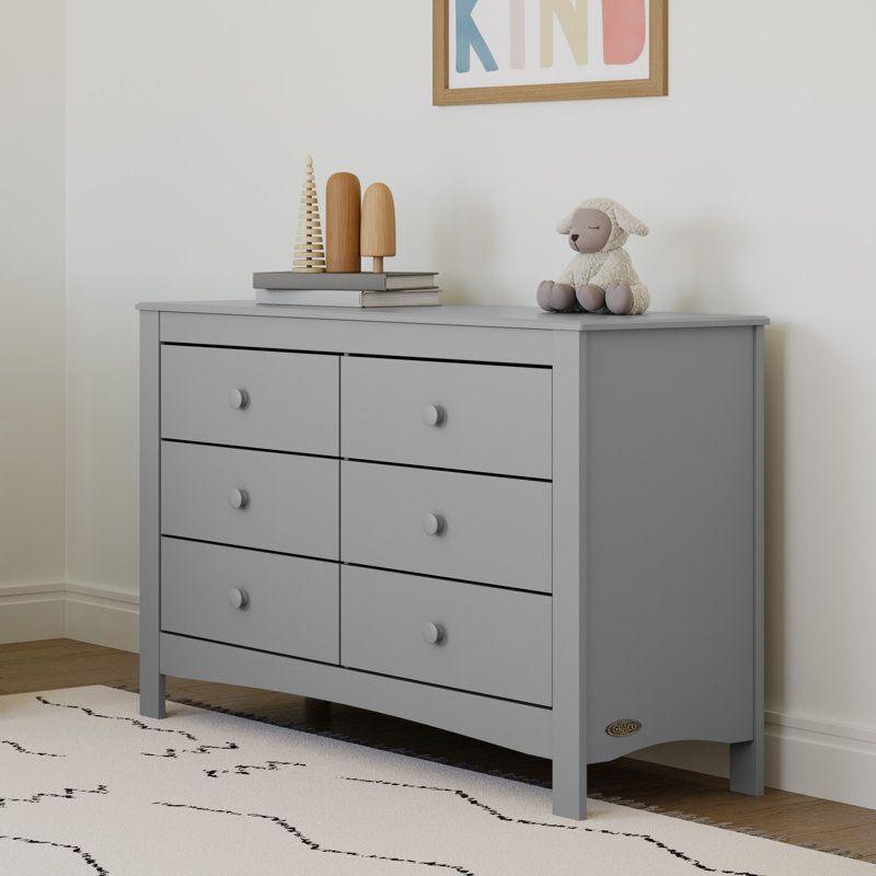 Kids Dresser: 118x44x80 Wood, Grey by Alhome - ALHOME