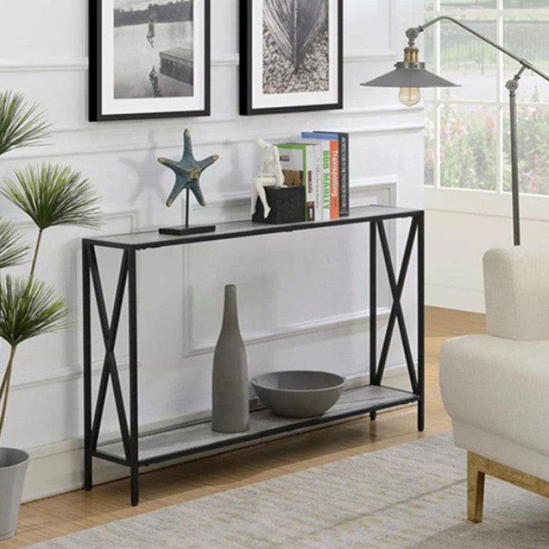 Industrial Iron and Wood Console Table By Alhome - 110110450 - ALHOME