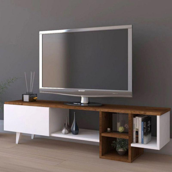 White TV Unit With Contemporary Elegance for Your Entertainment Space by Alhome - ALHOME