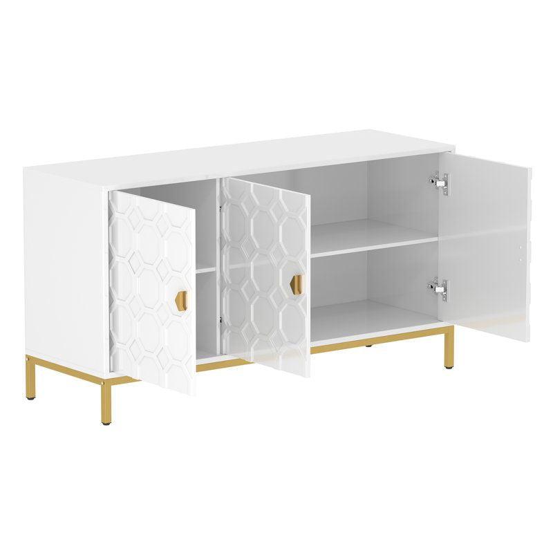 Modern White Wood Buffet Table By Alhome - 110110547 - ALHOME