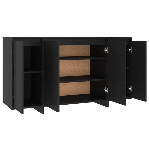 Black Console with 4 Doors By Alhome - ALHOME