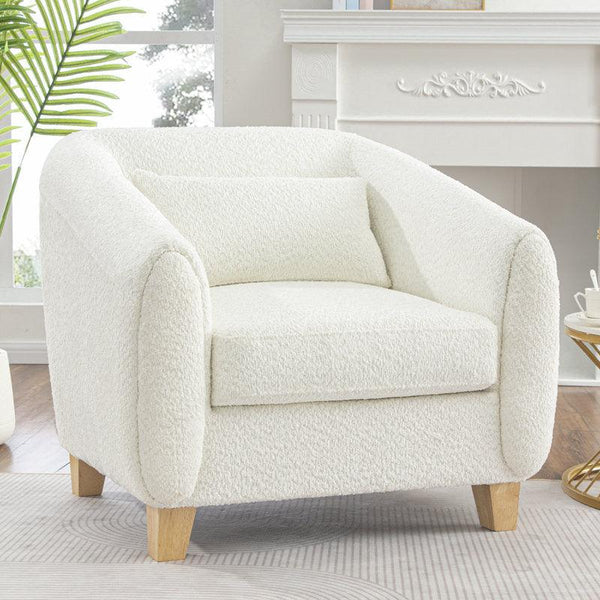 Modern Bouclé Chair - 77x82x80 cm - By Alhome - ALHOME