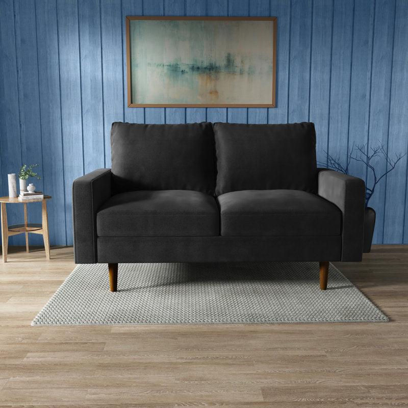 Modern Velvet 2 Seater Sofa - 150x85x85 cm - By Alhome - ALHOME