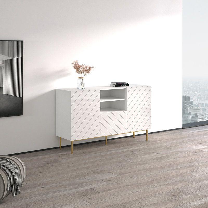 Modern White Wood Buffet Table By Alhome - 110110553 - ALHOME