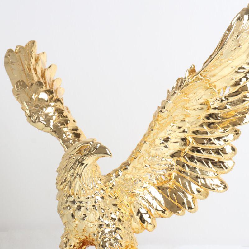 Big Metal Eagle Decor Sculpture - Gold By Alhome - ALHOME