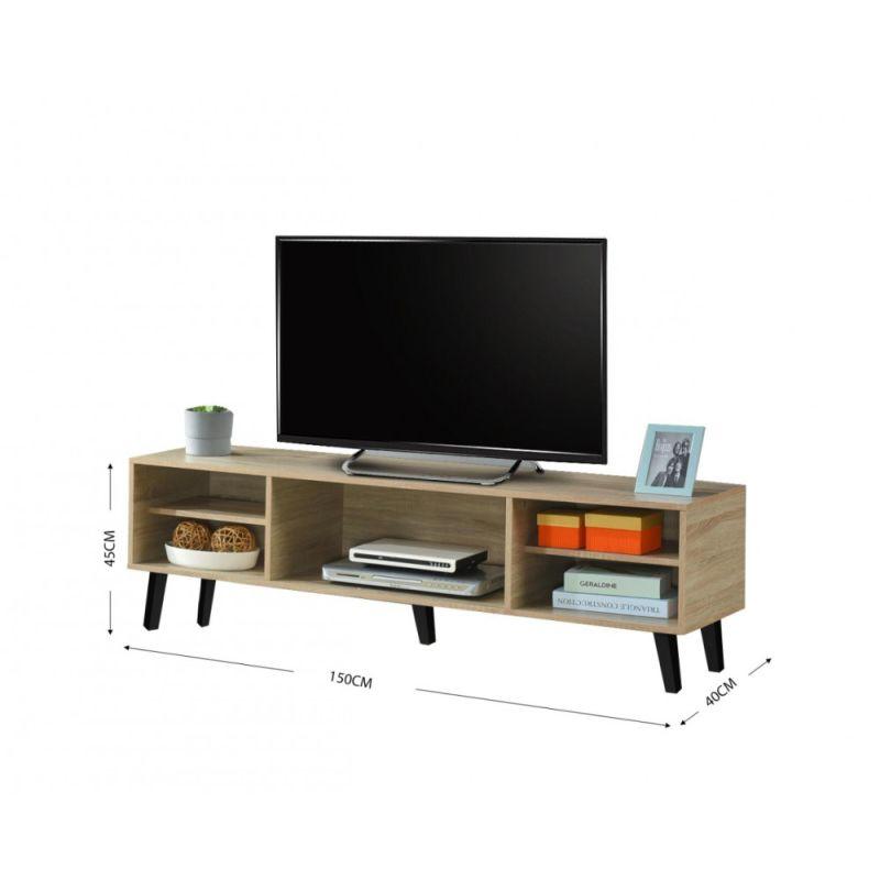 Tv Table From Malaysian Wood - Wooden - 150x40x45 cm - From Baity - ALHOME