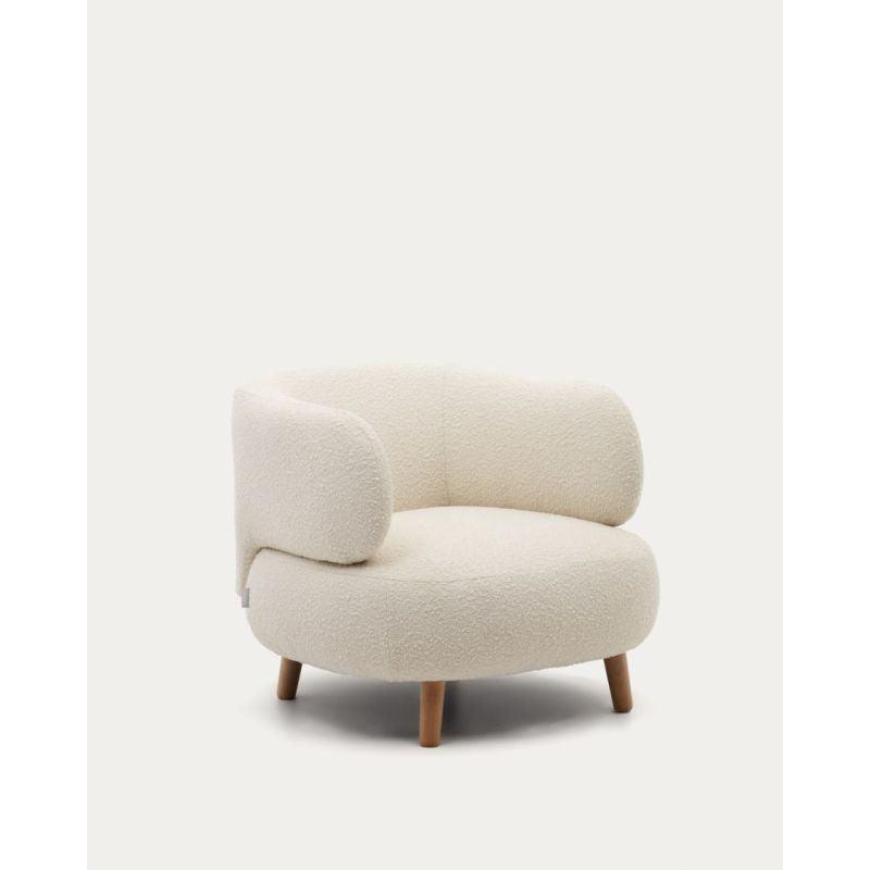 Modern Bouclأ© Chair - Beige - 80x85x70 cm - By Alhome - ALHOME