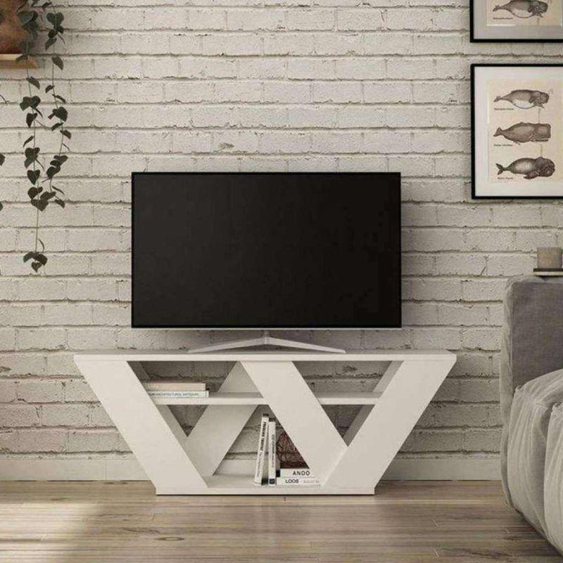 White TV Unit With Contemporary Elegance for Your Entertainment Space By Alhome - 110113162 - ALHOME