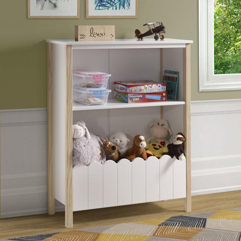 Kids Bookcase: 89x35x116 Wood, White by Alhome - ALHOME