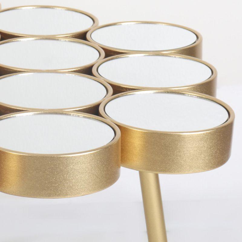 Metal Center Table With Circle Mirrors Surface - Gold By Alhome - ALHOME