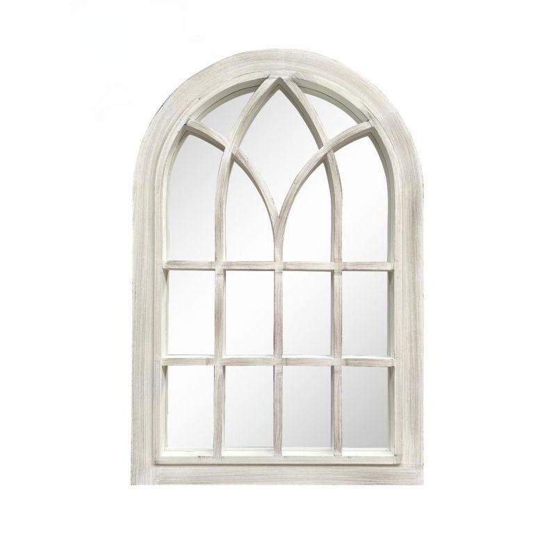 Antique window wall mirror - white - 49.5x75x2 cm - By Family Ship - ALHOME