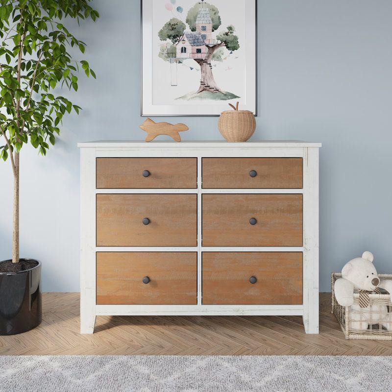 Kids Dresser: 105x46x83 Wood, Beige by Alhome - ALHOME