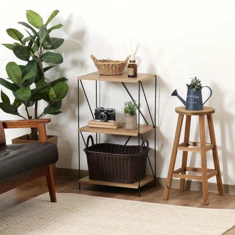 Multi-Use Shelving Unit From Malaysian Wood - 3 Layers - By Baity - ALHOME