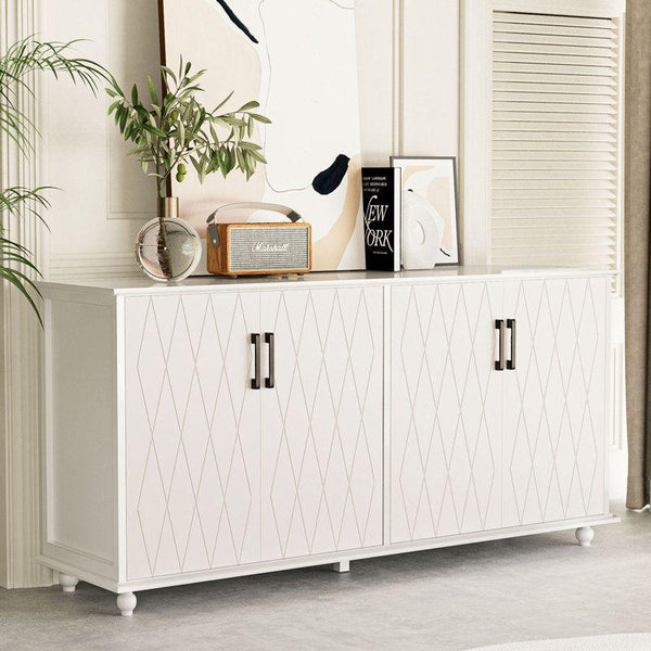 Modern White Wood Buffet Table By Alhome - 110110549 - ALHOME