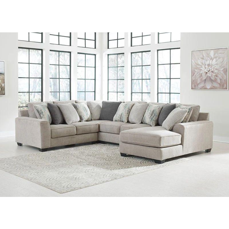 Modern Linen U-Shape Sofa - Beige - By Alhome - ALHOME