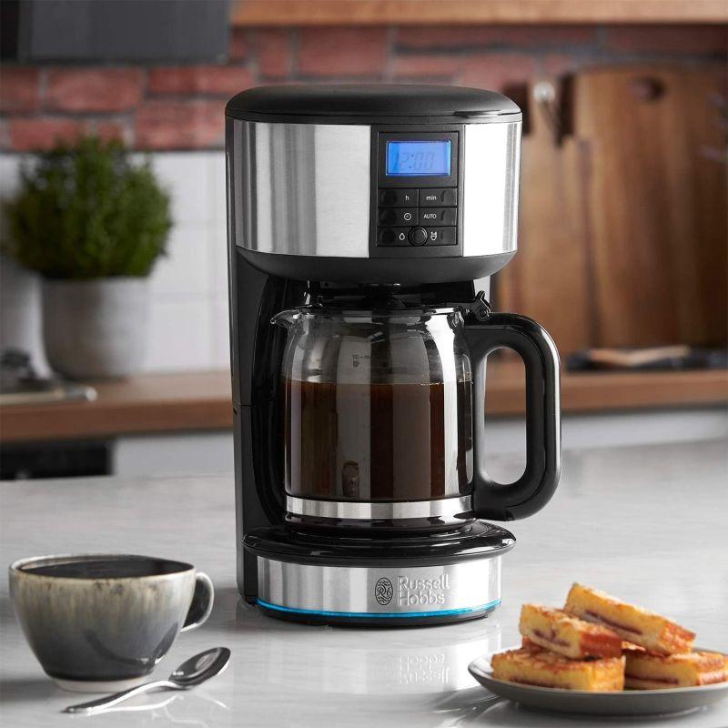 Russell Hobbs Buckingham Filter Coffee Machine - 1.25 Litre - Black/Silver - .com - Your Destination for Baby & Mother Needs in Saudi Arabia