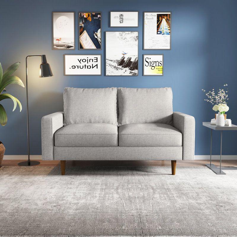 Modern Linen 2 Seater Sofa - 150x85x85 cm - By Alhome - ALHOME