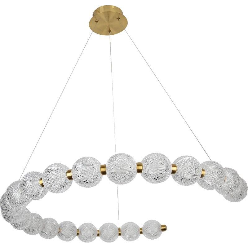 Modern Oil Chandelier, 3 Lights, 30 Watts, By Alhome - 80 cm - Ha/C5637/800Cr+3Co - ALHOME