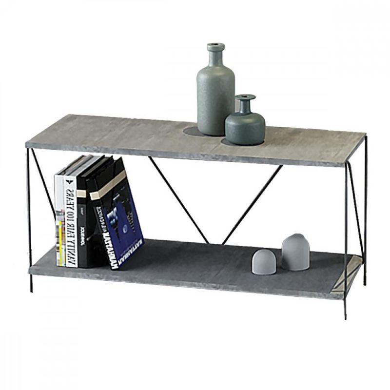 Multi-Use Shelving Unit With Two Layers From Malaysian Wood - 82x31x38.7 cm - By Baity - ALHOME