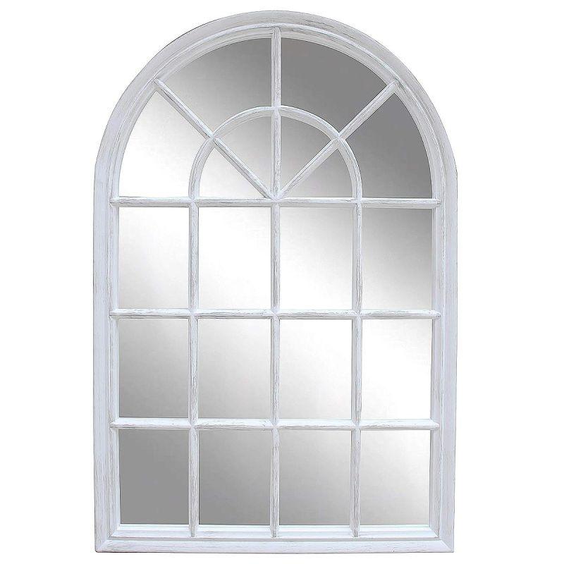 Antique window wall mirror - white - 64.5x96.5x3 cm - By Family Ship - ALHOME