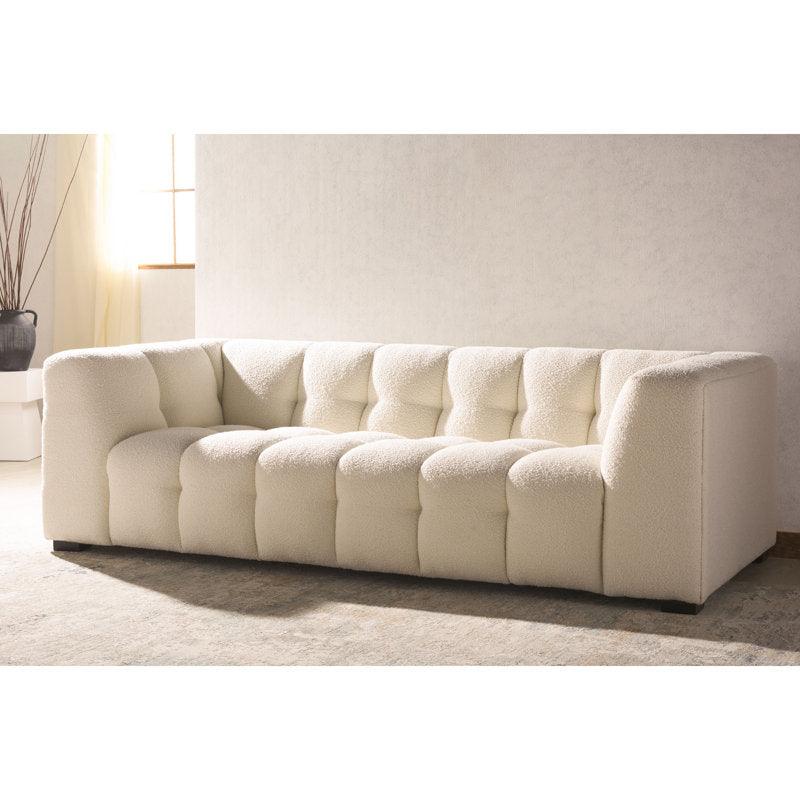 Elegant Simplicity: 3-Seater Boucl√© Sofa in Subtle Beige By Alhome - ALHOME